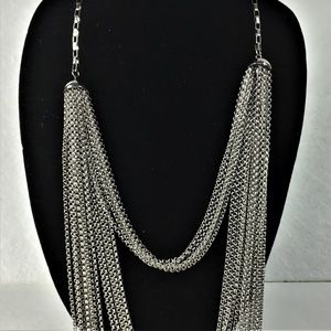 Multi-Strand/MultiLength Base Metal Chain Necklace